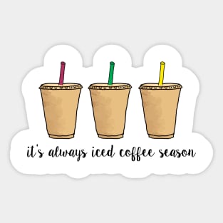 It's Always Iced Coffee Season Sticker